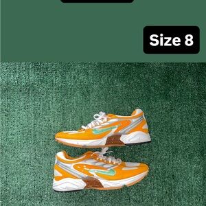 Kids Orange and Teal Sneakers